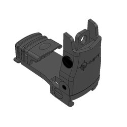MFT REAR FLIP UP SIGHT BLK